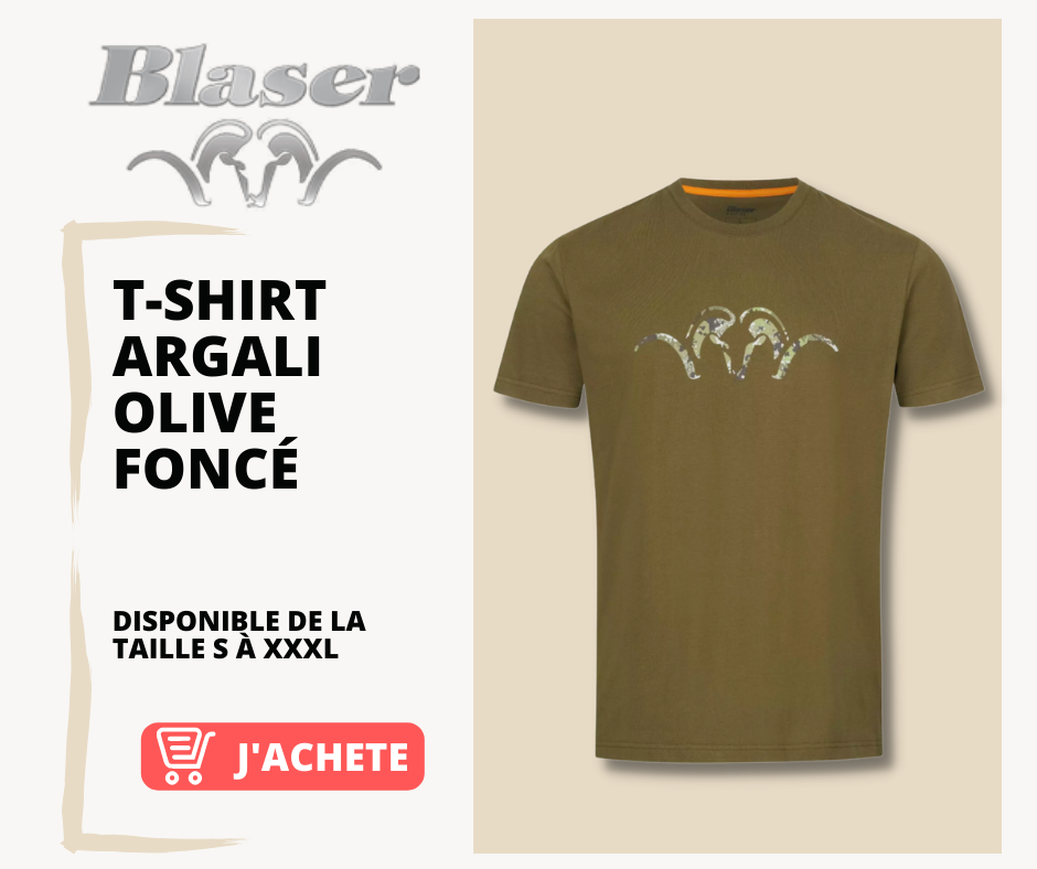 T-shirt BLASER Argali Olive Foncé