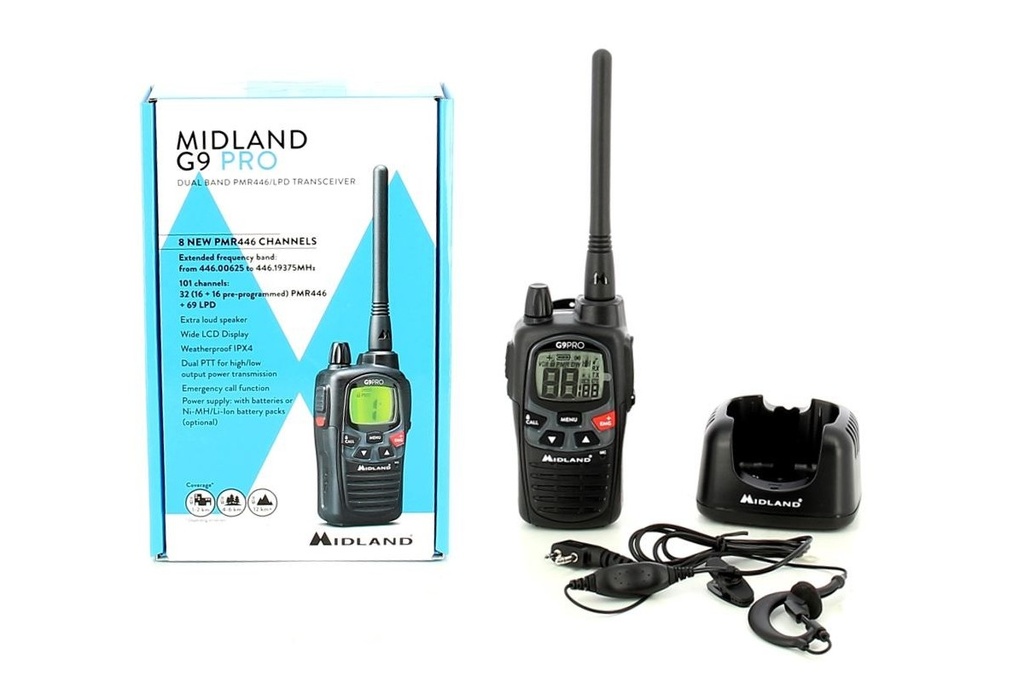 Midland Talkie walkie G9 Pro + oreillettes