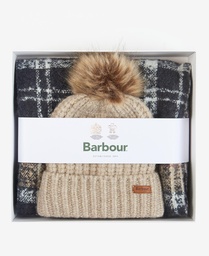 [7139522] Barbour Echarpe + bonnet saltburn rosewood
